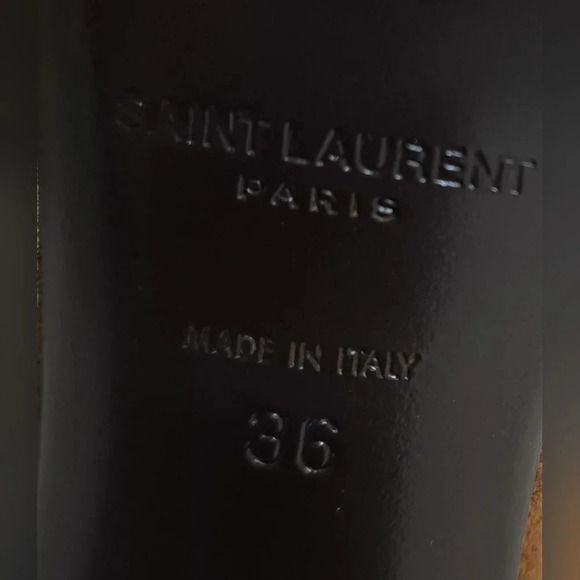 NWT Saint Laurent Suede  Otterproof Ankle Strap Sandals Heels Buckle 36 EU 6 US - Picture 15 of 15